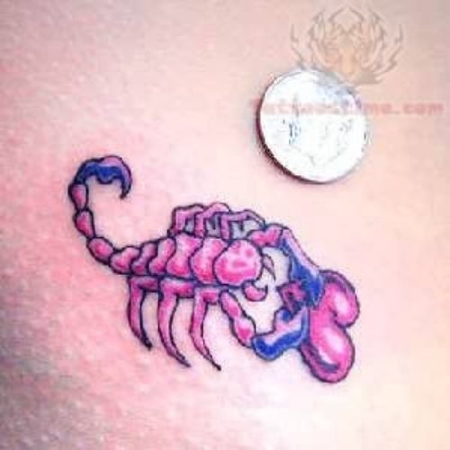 Pink Scorpio Tattoo