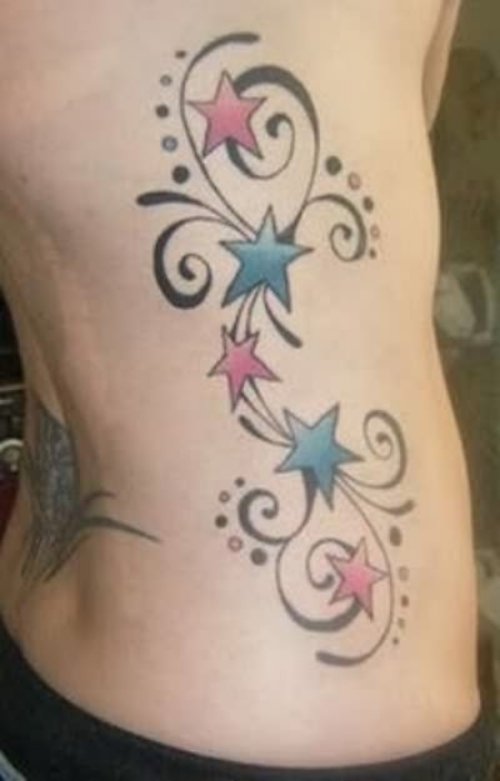 Stars Rib Tattoos
