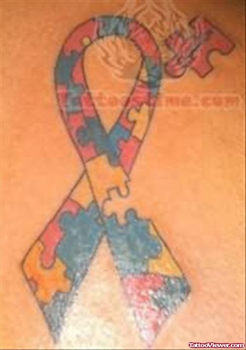 Autism Ribbon Tattoo