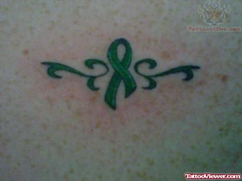 Green Ribbon Tattoo