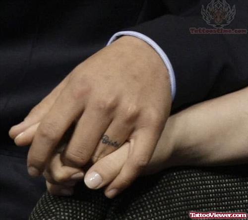 Wedding Finger Ring Tattoo