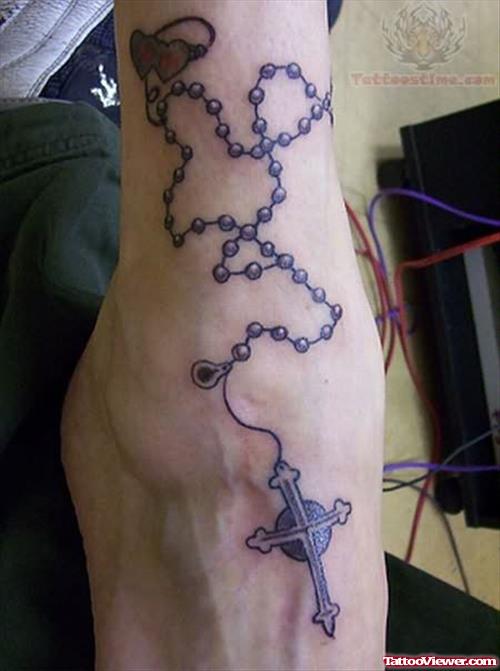 Rosary Tattoos Foot