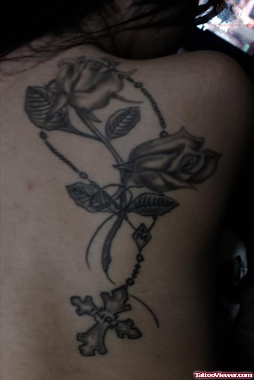 Rosary Complete Tattoo On Back