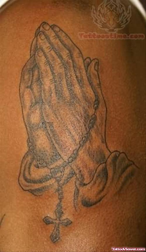 Praying Hands Rosary Tattoos