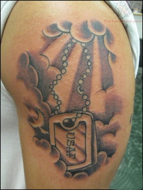 Rosary Tattoo On Shoulder