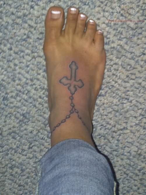 Ankle Rosary Tattoos