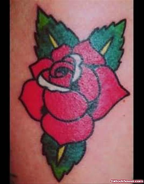 Amazing Red Rose Tattoo