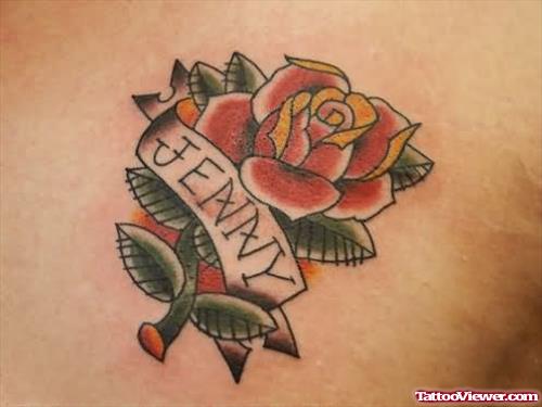 Jenny Red Rose Tattoo