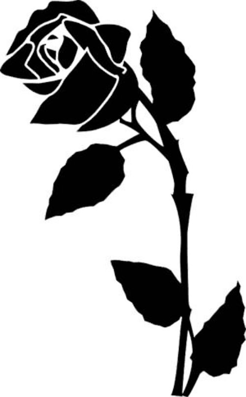 Nice Black Rose Tattoo