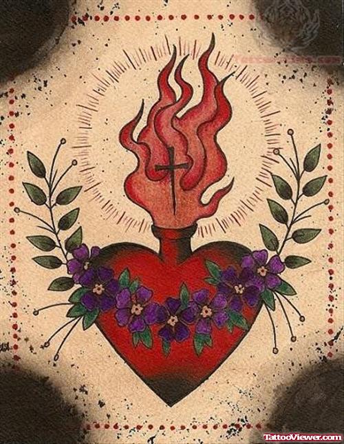 Tumblr Sacred Heart Tattoo Design
