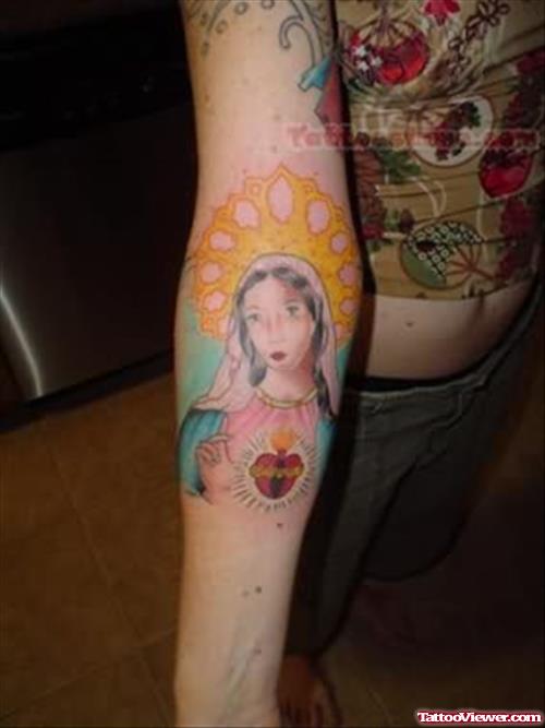 Religious Sacred Heart Tattoo