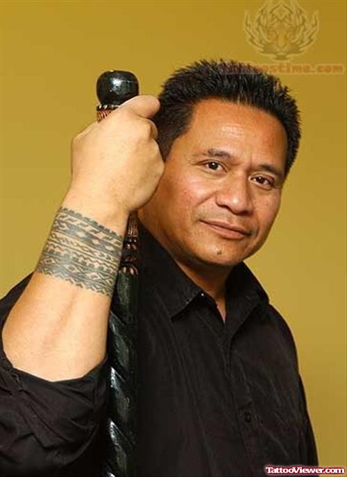 Samoan Tattoo On Men Wrist