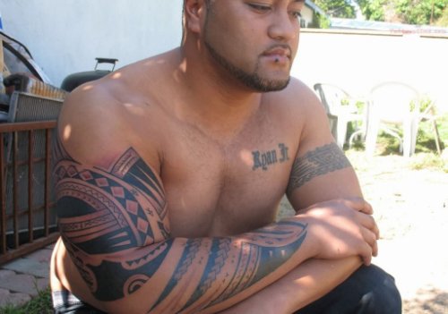Samoan Tattoos On Biceps