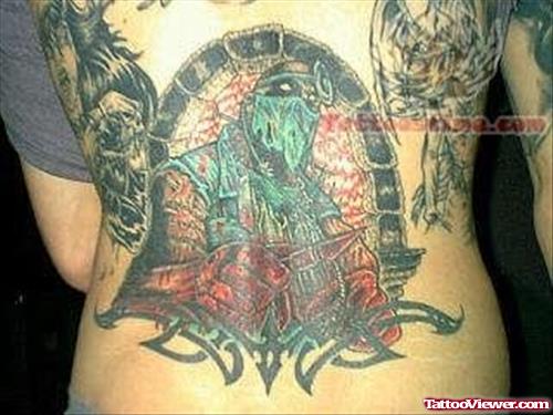 Satan Lower Back Tattoo