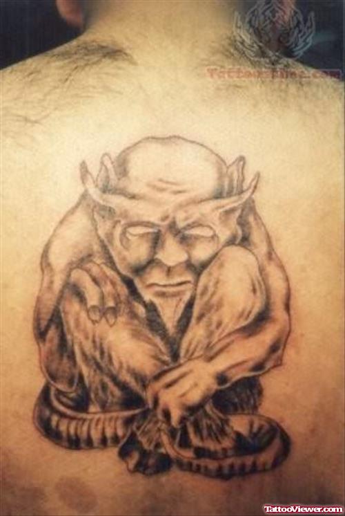 Afraid Satan Tattoo On Back
