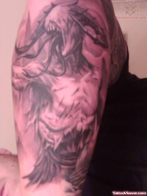 Large Satan Tattoo