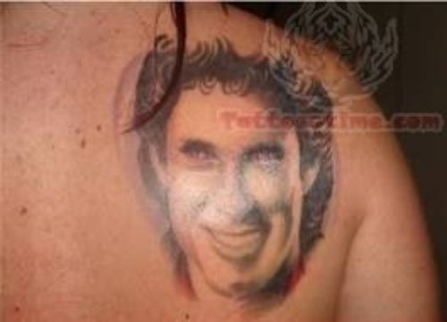 Satan Tattoo on Back Shoulder
