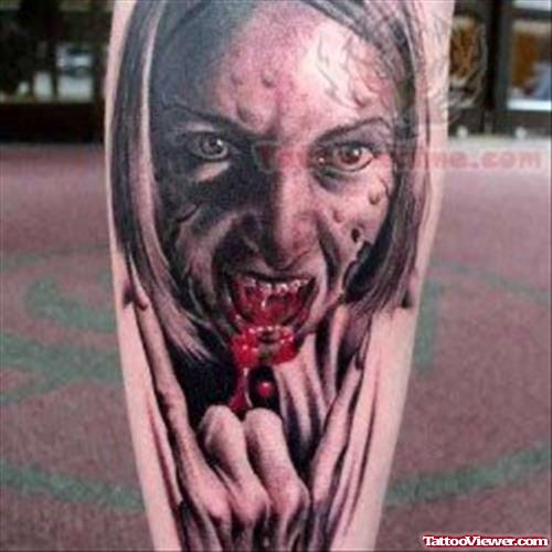 Zombie Scary Tattoo