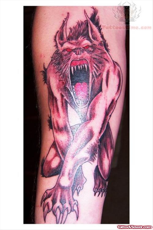 Scary Werewolf Tattoo