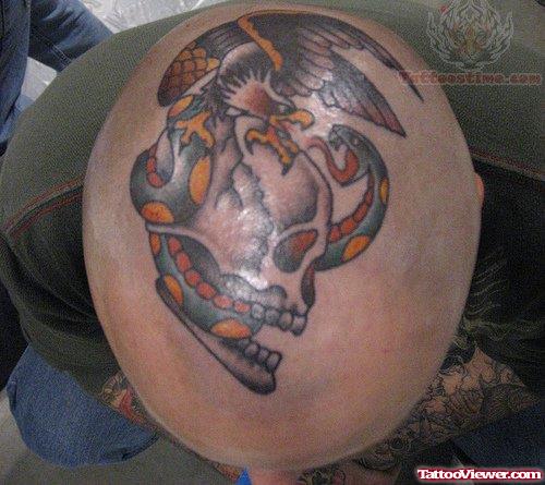 Scary Tattoo On Haed