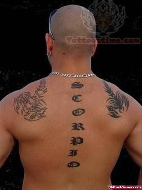 Trendy Back - Scorpio Zodiac Tattoo
