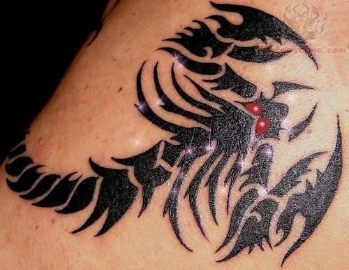 Red Eye Scorpio Tattoo