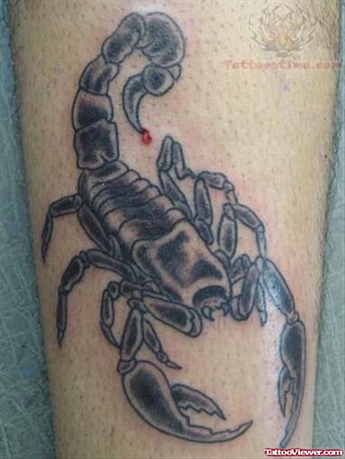 Scorpion Bleeding Stinger Tattoo