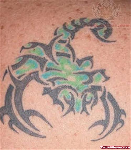 Amazing Color Ink Scorpion Tattoo
