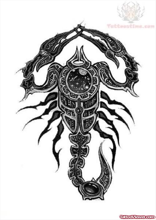 Scorpion Black Tattoo Design