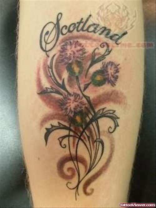Scotland Flower Tattoo