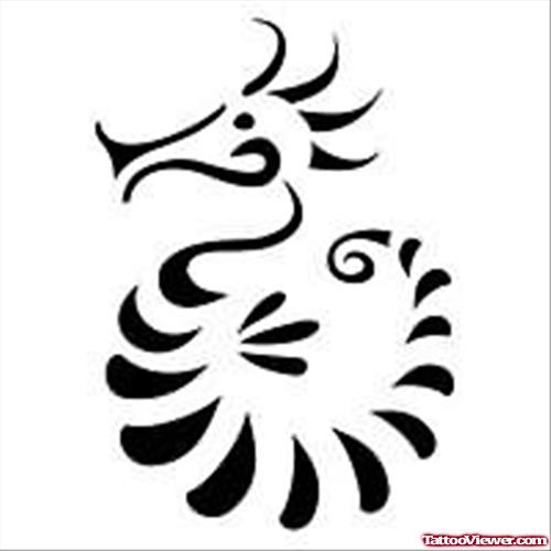 Sea Horse Peacock Tattoo Sample