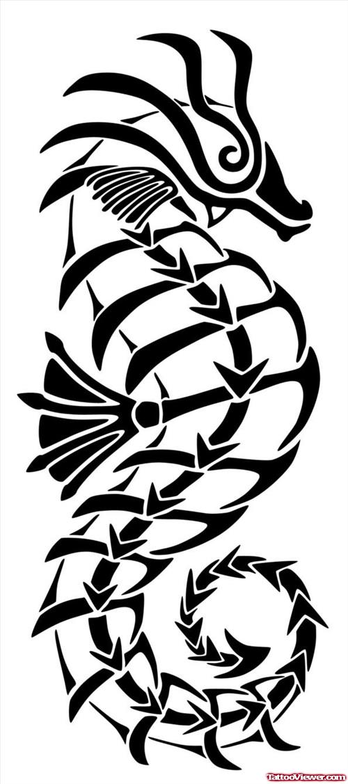 Tribal Tattoo Seahorse