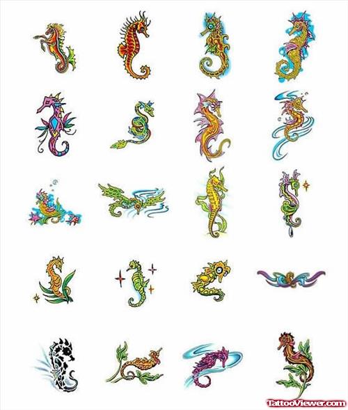Sea Horse Tattoos Collection Gallery