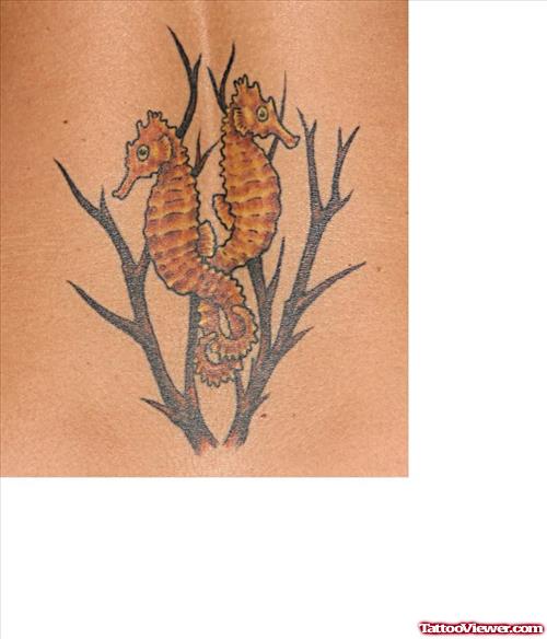 Seahorse Pair Tattoo