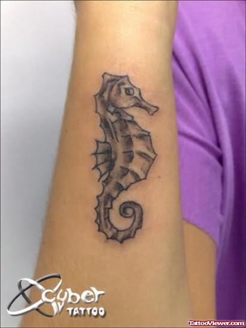 Lower Arm Seahorse Tattoo