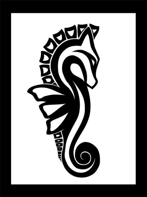 Sea Horse Design Tattoo Picture