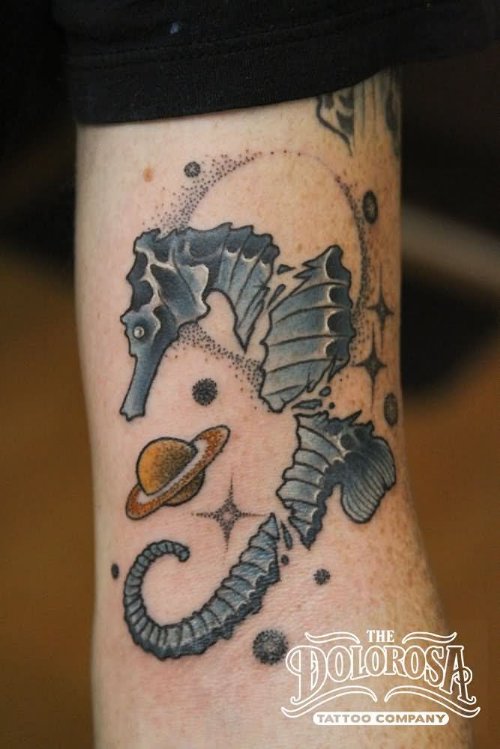 Broken Seahorse Tattoo