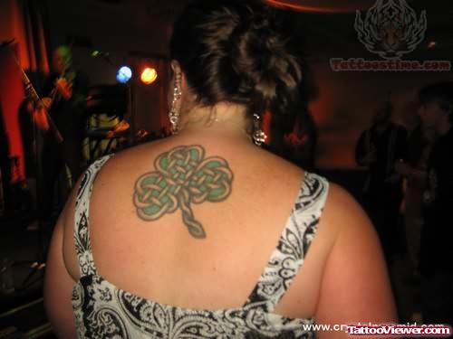 Upper Back Shamrock Tattoo