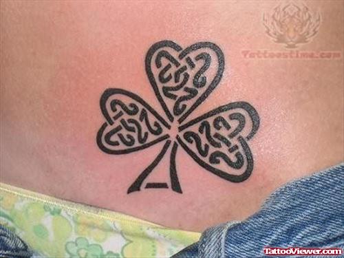 Celtic Shamrock Tattoo On Front
