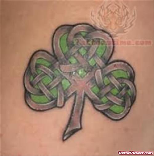 Celtic Green Ink Shamrock Tattoo