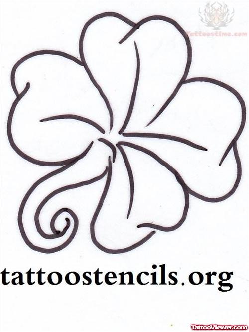Four Leaf Shamrock Tattoo Sample