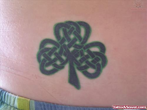 Celtic Shamrock Tattoo For Back