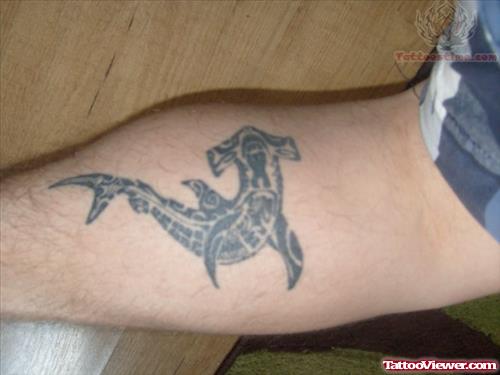 HammerHead Shark Tattoo On Arm