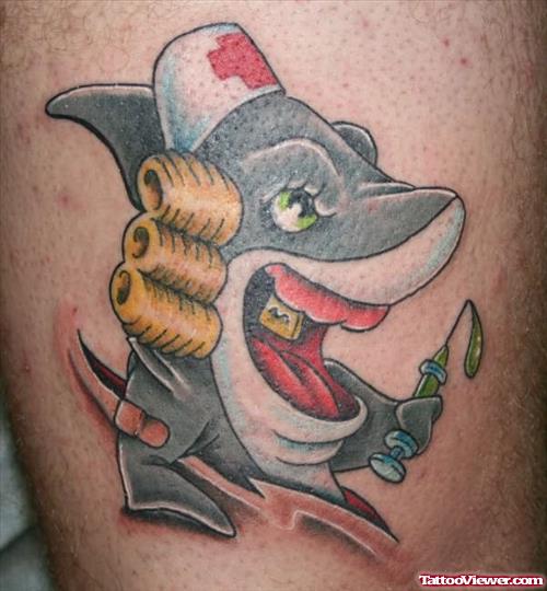 Nurse Shark Funny Tattoo