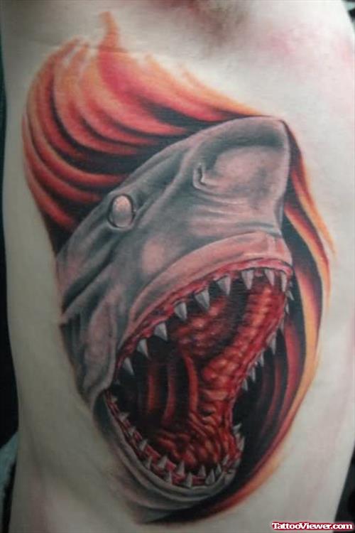 Great White Shark Tattoo Design