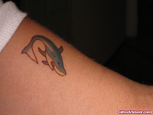 Small Shark Coloured Tattoo