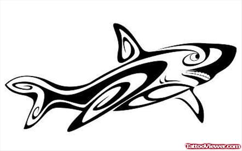 Tribal Design For Shark Tattoo