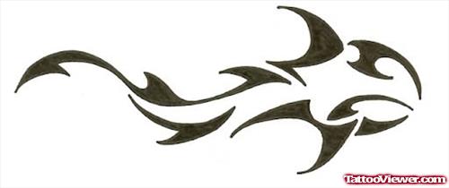 Shark Tattoo On Paper Design