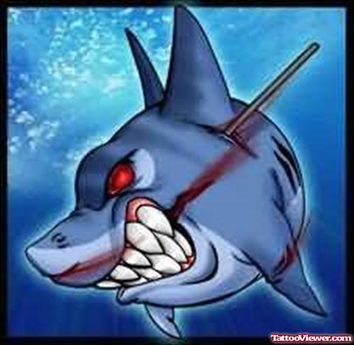 Dead Shark Tattoo Picture