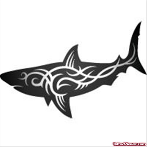 Tribal Small Shark Tattoo